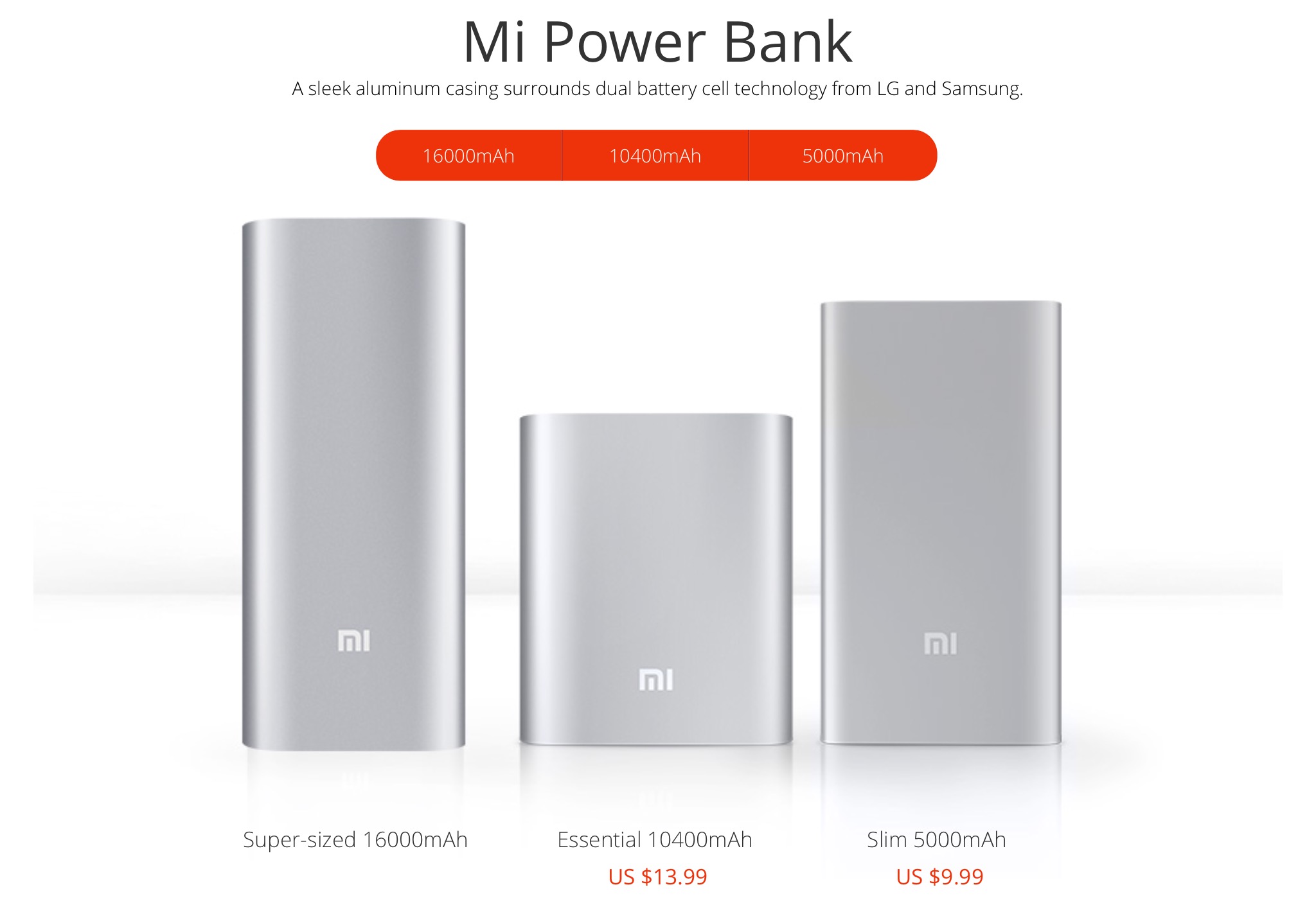 Mi Power Banks family