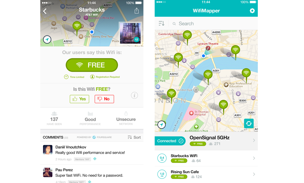 Prostredie aplikácie WiFiMapper