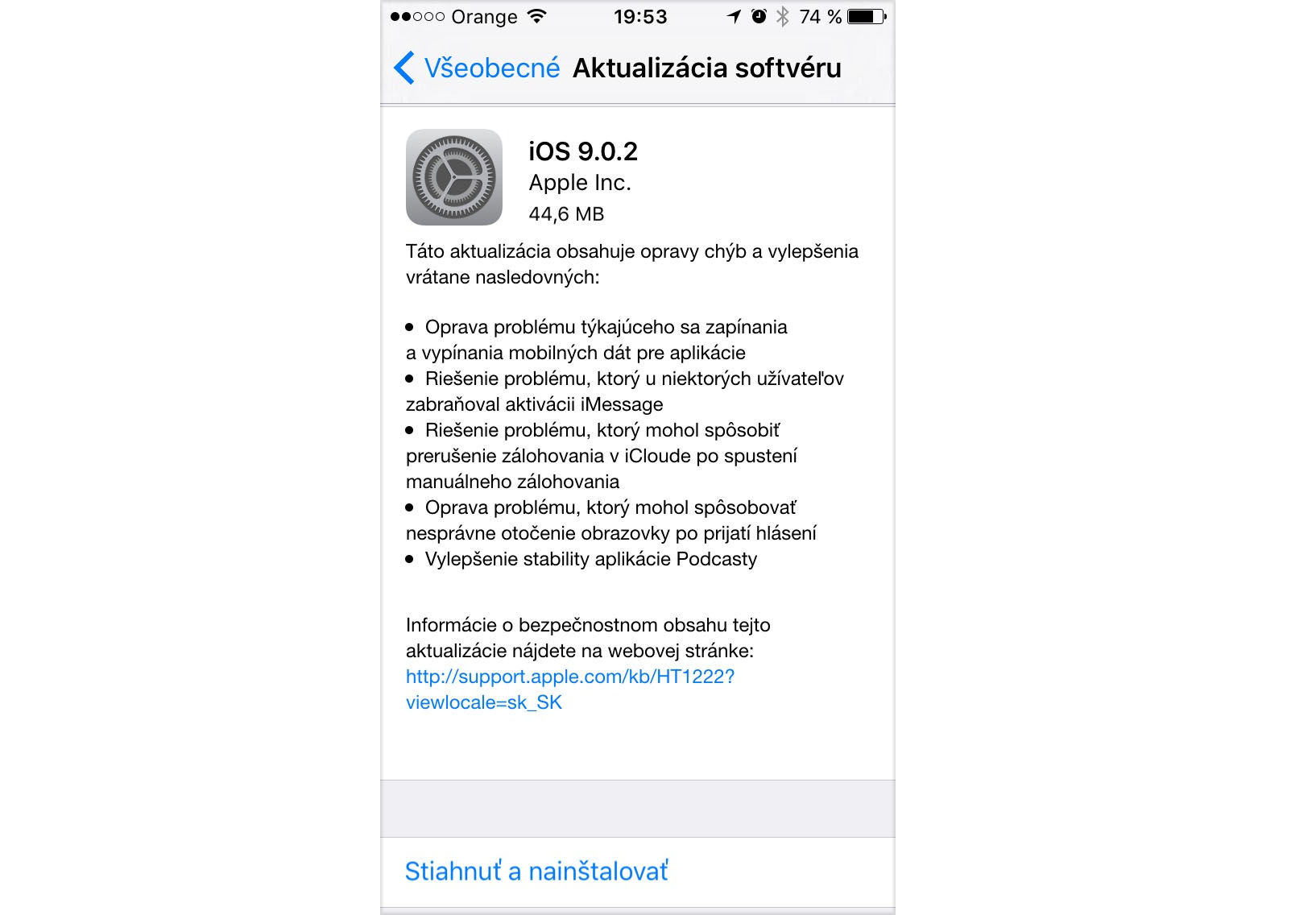 Aktualizácia 9.0.2