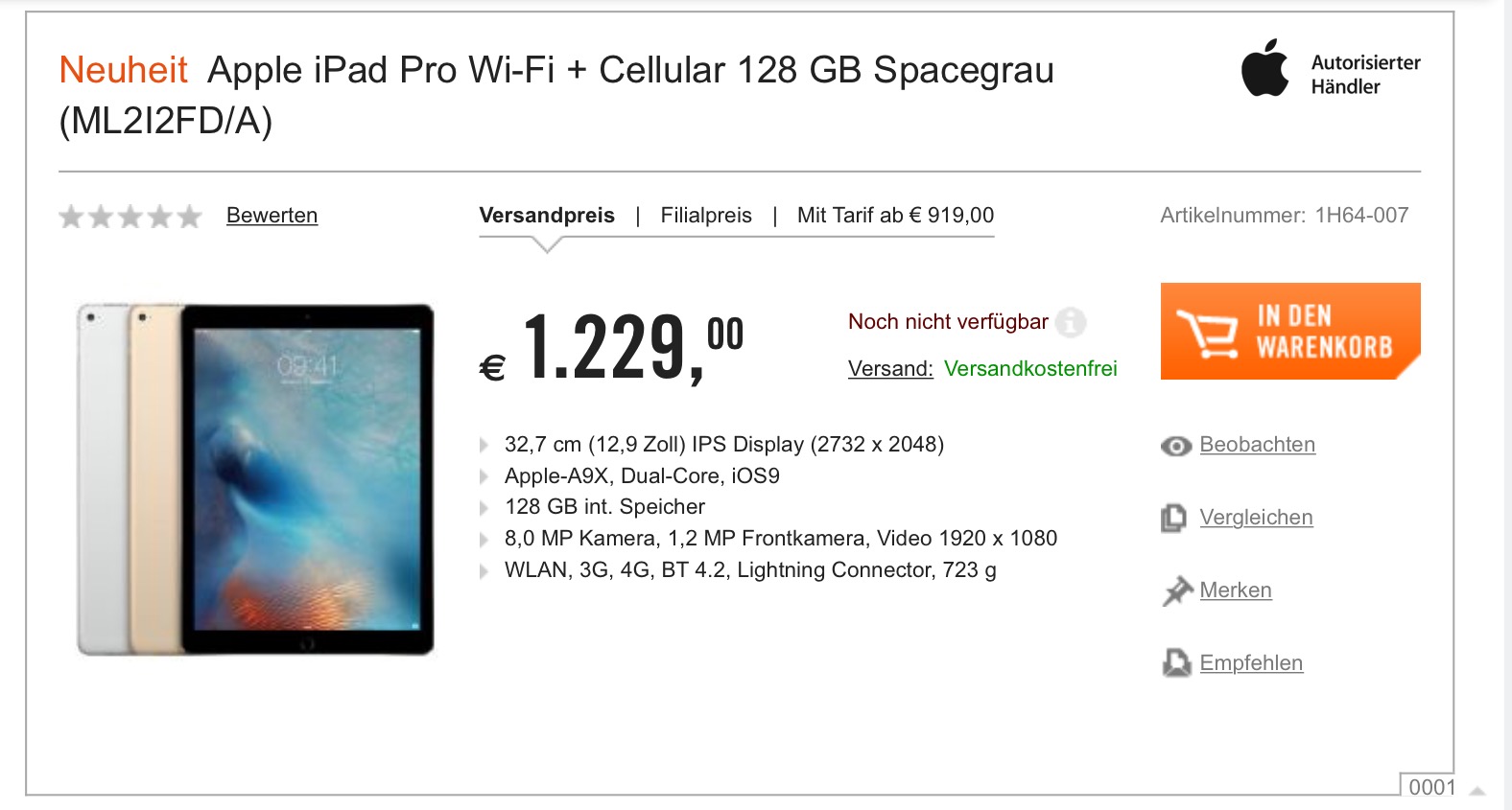 iPad Pro price