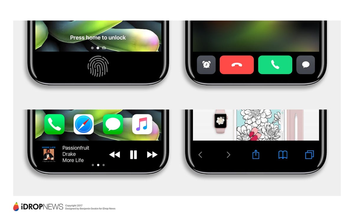 Touch ID by malo fungovať na ktoromkoľvek mieste displeja iPhonu 8