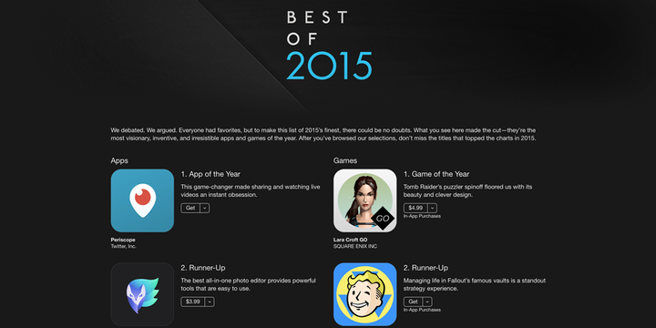 Najlepšie aplikácie a hry roka 2015 podľa Apple
