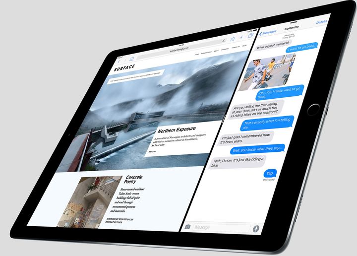 iPad s viacerými otvorenými oknami - nový koncept