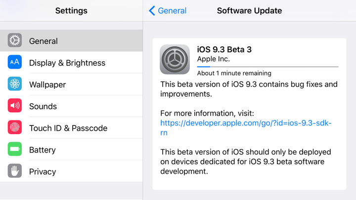 Nové beta verzie operačných systémov: iOS 9.3, watchOS 2.2 a tvOS 9.2
